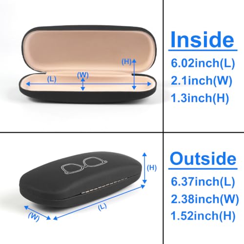 Image of RayLove Unisex Hard Shell Eyeglasses Cases, Protective Case For Glasses