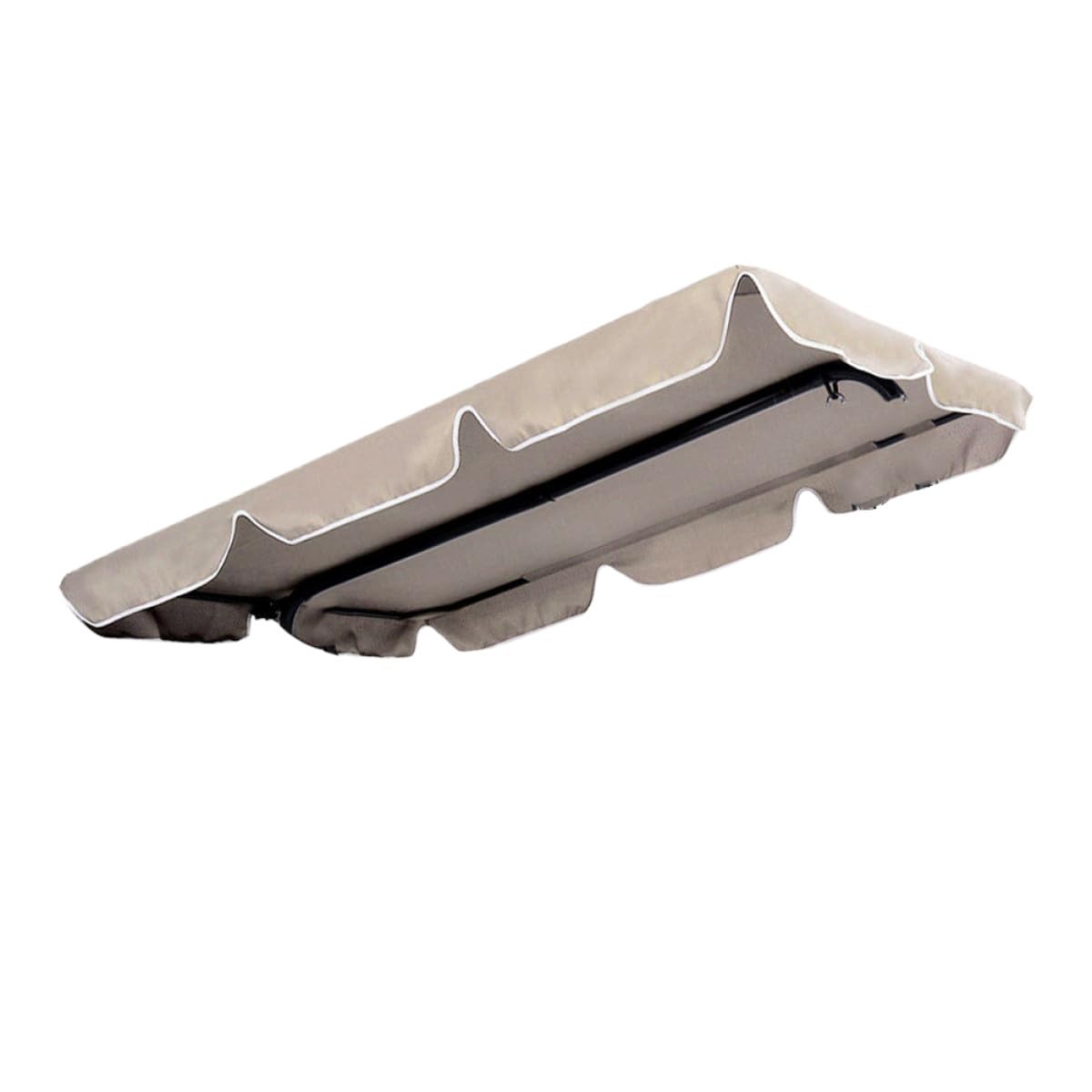 FOMIYES Copertura per Altalena da Veranda 3 Posti Oxford 210d Beige, Telo Parasole Resistente All’acqua ai Raggi Uv, per Patio, Giardino e Spazi Esterni