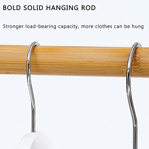 Bamboo Garment Rack,Clothes Hanging Rack,Multi-Functional Heavy Duty Clothing Rack,Portable Laundry Wardrobe Cloest Organizer,With 6 Tier Storage Shelves,For Bedroom Guest Room ( Size : 9030145Cm ) #TOP3