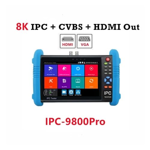 Monitor probador de CCTV IPC-9800 Pro con pantalla X7inch táctil IPS 3