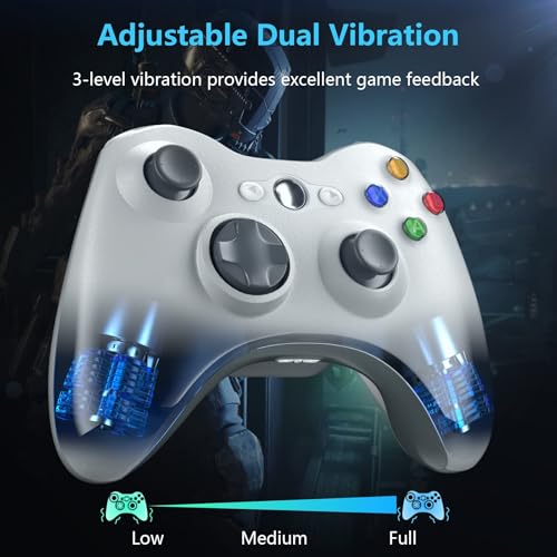 Oussirro Wireless Controller For Xbox 360, 2.4Ghz Gamepad Joystick Controller Remote For Pc Windows 7,8,10 With Receiver Adapter thumb #1