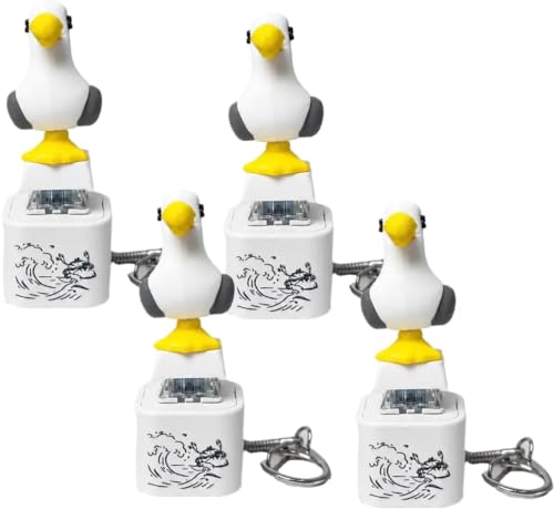 Yancremio Llavero Con Botón De Gaviota Con Sonido Y Luz LED (4 pcs)