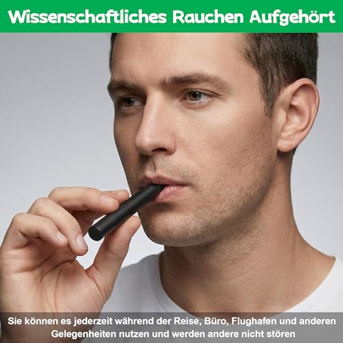 DRADERCH Rauchentwöhnung Hilfsmittel, Geschmacksfilter Set, 2 Kunststoff Atemsticks mit 15 Geschmack Filter in (5 Sorten), Rauchen Aufhören mit Echtem Widerstand, Rauchfrei, für Damen & Herren