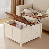 Cakhdry Lift Top Coffee Table with Storage, 31.5' Farmhouse Coffee Tables with Wooden Lift...