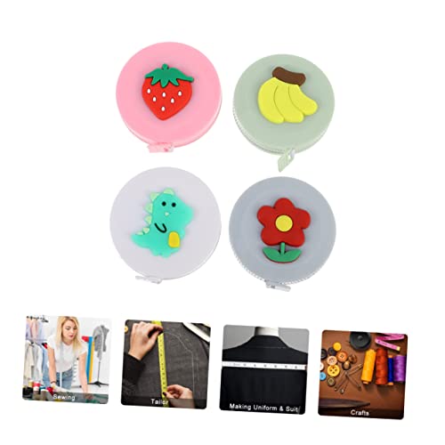 LIFKOME Mini cinta métrica digital retráctil 4 pcs
