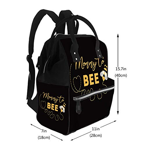 Diaper Bags Mummy Backpack Multi Functions Large Capacity Baby Shower Invitation Text Mommy