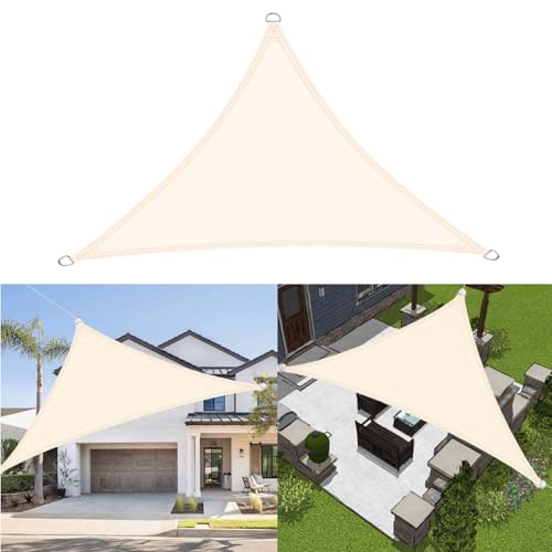 Tenda parasole triangolare impermeabile, 30,5 x 3,5 x 3,5 m, protezione dai raggi UV, per esterni, patio, giardino, cortile e riparo per feste, protezione per l'estate