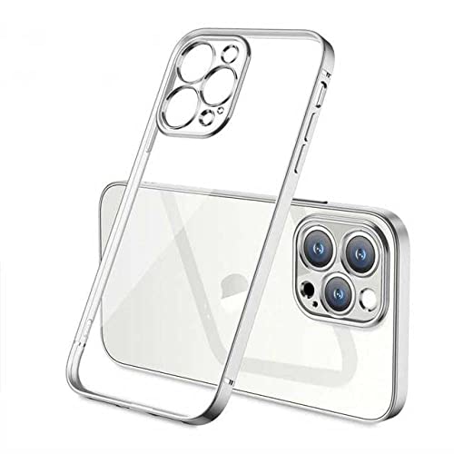 Coque silicone transparent iPhone cadre argenté pour le quotidien