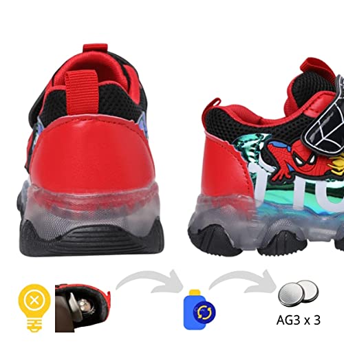 Kids Shoes Led Light Up Trainers Shoes Boys Baby Girls Sneakers Glow Fashion Flashing Athletic Sport Sneaker (Db-Red,12.5) #TOP1
