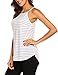 Sherosa Women's Casual Spaghetti Strap Floral Print Tank Tops Camis Shirt (S, Grey & White)