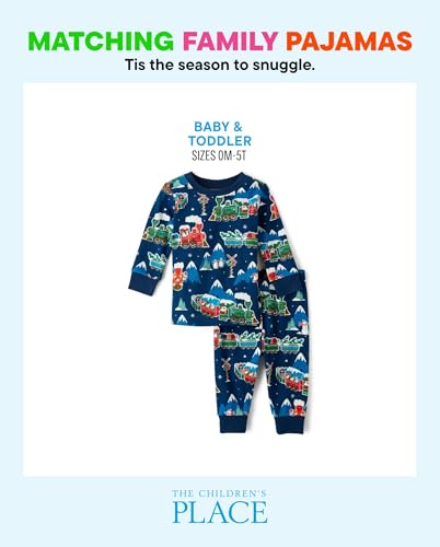 Image of The Children's Place unisex-baby and Toddler Holiday Snug Fit Cotton One Piece Pajamas