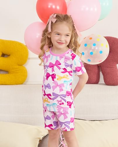 babee Reshinee Baby Pajamas Girls Summer Short Sleeve 18-24 Months Unicorn Mermaid Snug Fit 2pcs — view 4