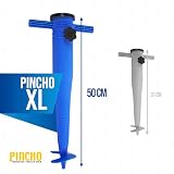 Pincho XL Stojak na parasol plażowy 50 cm z helice i uniwersalnym dopasowaniem – kompatybilny parasol przeciwsłoneczny do 50 mm, mocowanie piasku wiatroszczelnego, wysoka stabilność, odporny na słońce