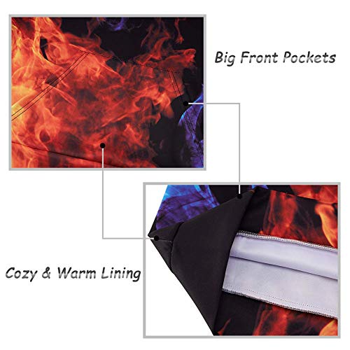 Unicomidea Boys Novelty Hoodies 3D Smoke Fire Hoodie Pullover Sweatshirts Cool Ice Pull On Hoody Kids Hoodies Fashion Long Sleeve Hooded Pullover Sweatshirts For Outdoor Activity 12-14 Years Girls #TOP5