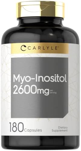 Carlyle Myo-Inositol 2600mg | 180 Capsules | Extra Strength Supplement | Non-GMO, Gluten Free