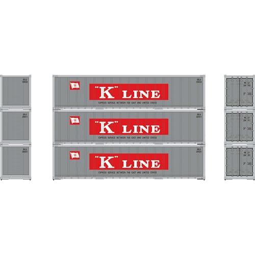 Athearn HO 40' Smooth Side Containers KKLU #2 3 ATH63394 HO Vehicles