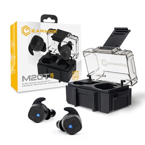 EARMOR M20T PRO Upgraded Electronic Shooting Ear Protection, NRR 30dB, Bluetooth 5.4, Noise Canceling & Sound Amplification, Tactical Hearing Protection for Gun Range, Waterproof, Wind Resistant
