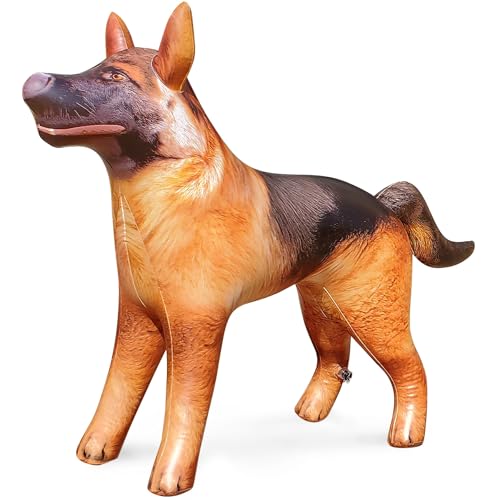 Jet Creations German Shepherd Dog Inflatable 43 L x 30 H Christmas Yard Decorations Room & Classroom Decor Birthday Party Prop Police Dog/K9 Animal Toy & Gift for Kids Black & Tan 1 Pc