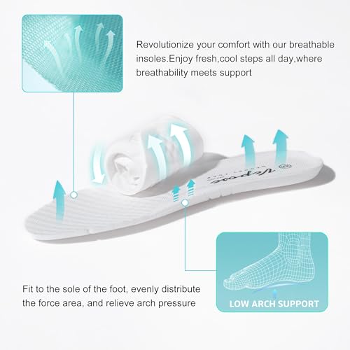 Image of Vepose Women's Lace-Up Walking Sneakers, Casual Low Top Shoes 8003