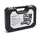 Amazon Basics Haushaltswerkzeugset mit Werkzeugkoffer, 142-teilig, Türkis, 34 x 23,5 7,5 cm