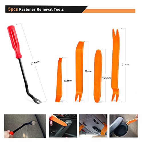 GOOACC 700Pcs Car Push Retainer Clips Auto Fasteners Assortment 30 Sizes Nylon Bumper Fender Rivets with 10 Cable Ties Fasteners Remover for Toyota GM Ford Toyota Honda Chrysler by GOOACC - Image 5