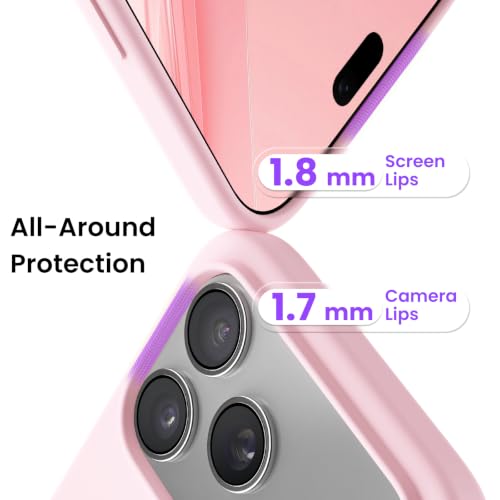 ORNARTO for iPhone 18 Pro Case, Slim Liquid Silicone Cover, Chalk Pink - image 4