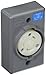Hubbell HBL2620SR Locking Safety Shroud Receptacle, L6-30R, Surface Mount, Gray