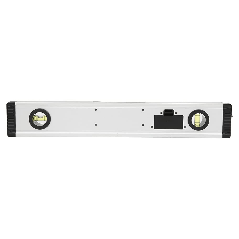 Herramienta de nivelación industrial - Regla láser digital de 400 mm con pantalla LCD retroiluminada y fondo magnético - Nivel de burbuja de aleación de aluminio de alta
