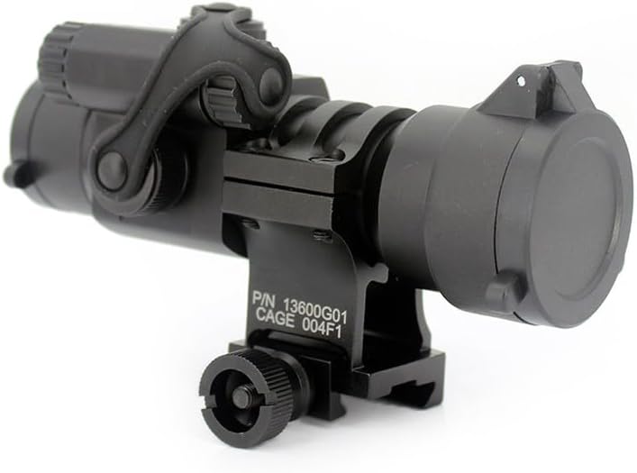 Reflex 1X32mm Red Dot Sight with QD Quick Release/Detach Mount Base，4MOA Optic Holographic Optic Scope with Flip Up Front and Rear Lens Cover Cap，Fits for Standard 20mm Pic Rail System Mounting