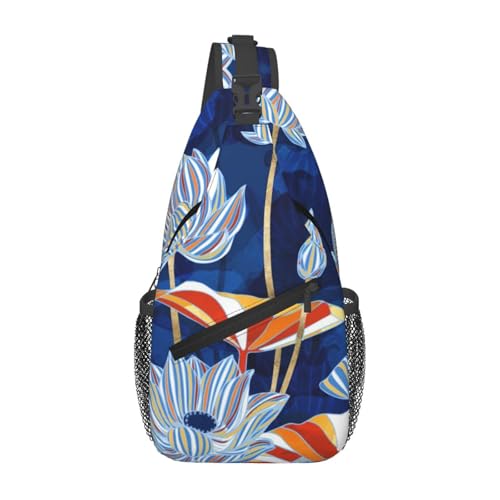 Bolso cruzado con estampado floral MyPiky para senderismo unisex