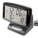 Auto Thermometer Digital Wecker Ruspela Auto Fahrzeuge Temperatur Gauge mit Hintergrundbeleuchtung Auto Thermometer Uhr Digital Alarm Clock