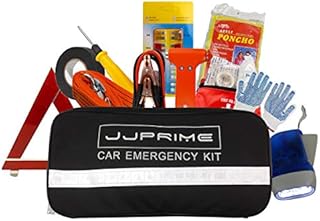 WSS - Set of 12 Ultimate Car Safety Driving Travel Kit Emergency Breakdown Road Safety Kit EU Vehicle Car Van Caravan Warning Triangle Tools