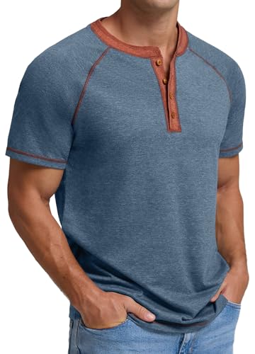 Image of Sailwind Mens Henley Long /Short Sleeve T-Shirt Cotton Casual Shirt