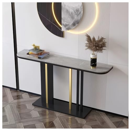 Mesa consola de diseño arquitectónico y acabados premium para salones contemporáneos