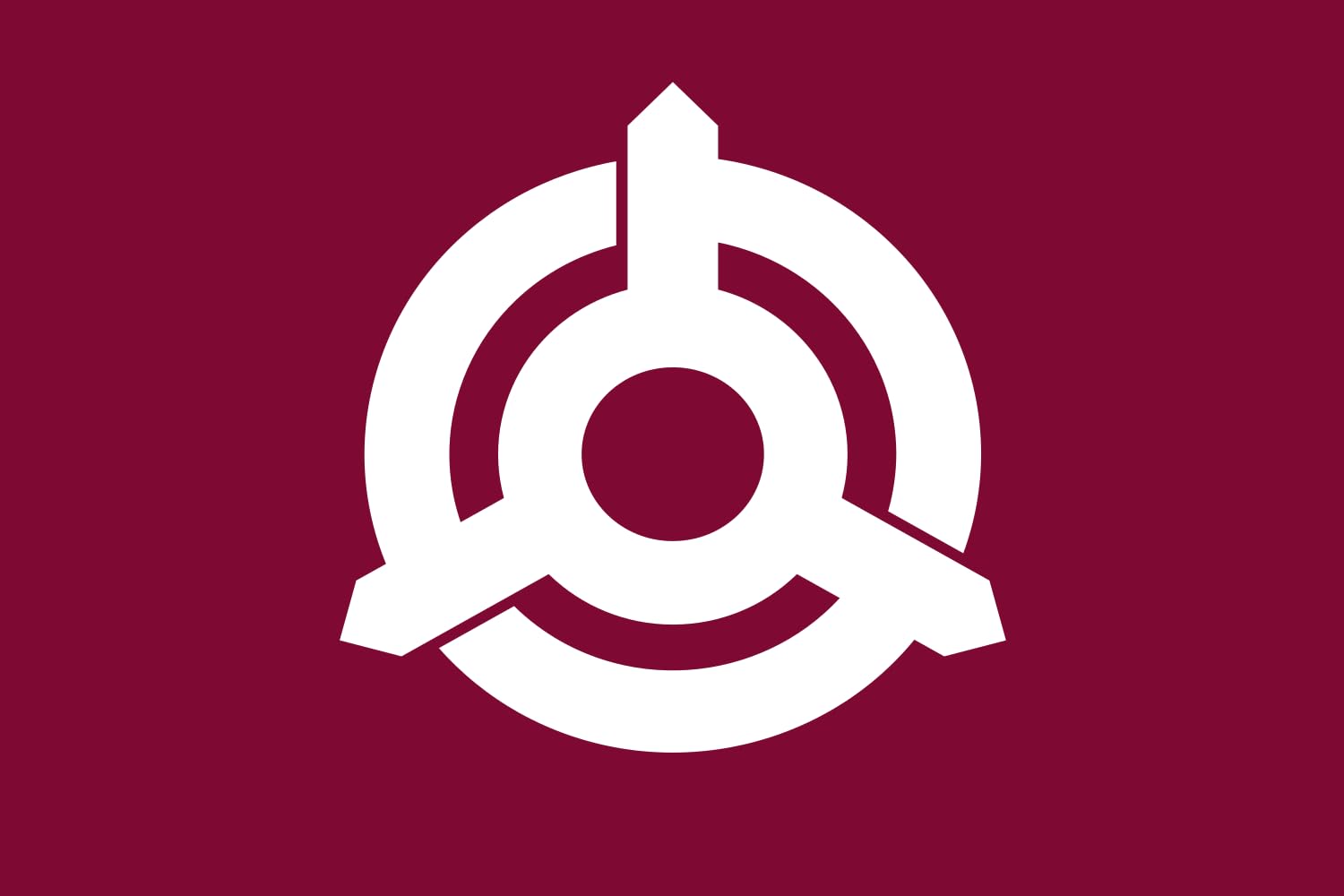 Drapeau Kunitomi grand format emblème officiel de la ville de Miyazaki