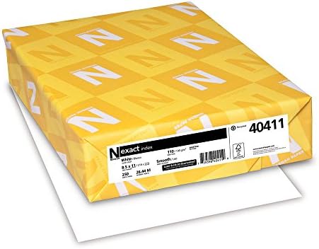 Neenah Paper Exact Index, 110-Pounds, 8.5 x 11 Inches, 250 Sheets, White, 94 Brightness (WAU40411)