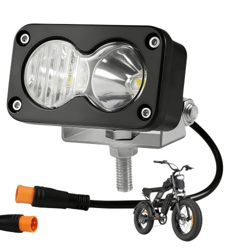 Electric Bike Headlight 20W 6000-6500K White High Beam for Ridstar Q20