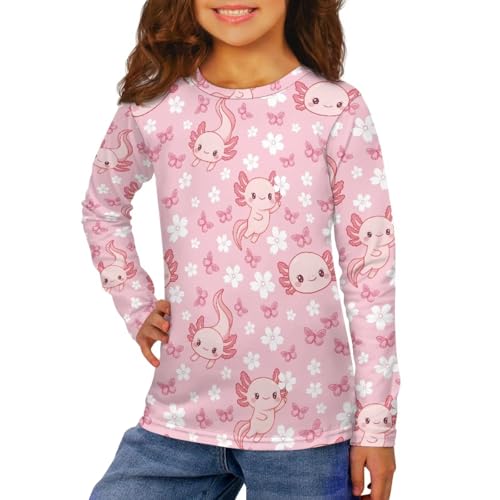 Image of Uourmeti Girls Graphic Tees Long Sleeve T Shirts for Teens Casual Tshirts Junior Sportswear Fall Tops
