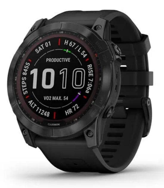 Garmin Relógio Fenix 7X Solar Preto Titanium Edição Sapphire 51mm