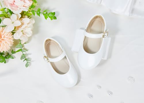 Image of PHIRAMIN Toddler Flower Girl Dress Shoes - Little Girl Mary Janes Flats Wedding