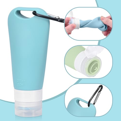 Szaboviktoria 4 Stück 90 ml Futtertube Zum Befüllen Hund Mit Karabiner Und Reagenzglasbürste, Leberwurst Hunde Tube, Hundeleberwurst Tuben, Reiseflaschen Zum Befüllen, Für Hundetraining Als Belohnung