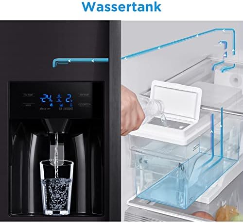 Bild 4 - Midea KS-DDX 6.32 WT Side-by-Side Kühl-/Gefrierkombination/ 178,8 cm Höhe/ 254 kWh/Jahr/No Frost/Dual Inverter Compressor/mit 3in1 Wasser-/Eisspender und Wassertank, Dark Inox