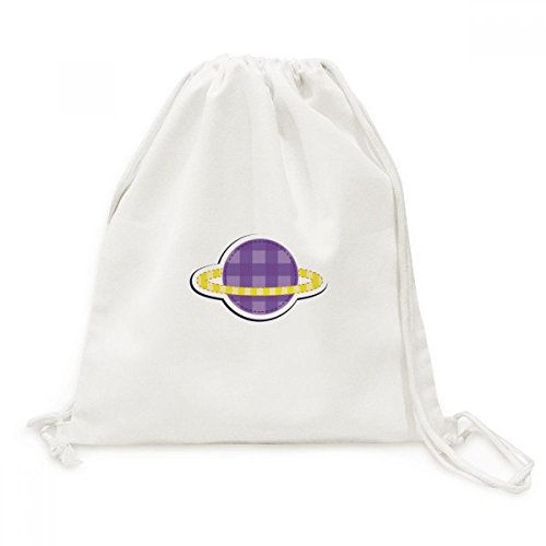Sac cordon Toile Univers et Saturne Alien pour voyage et shopping