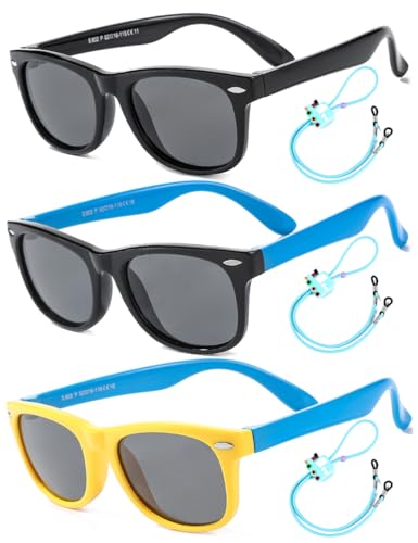 Image of Flexible Kids Sunglasses Polarized Unbreakable Toddler Sun Glasses for Baby Boys and Girls UV400 with Case, Age 2-8