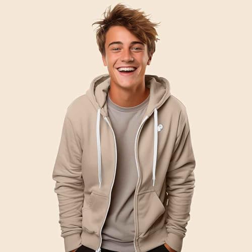 DALIX Ghost Embroidered Hoodie Fleece Sweatshirt Zip Front Mens3