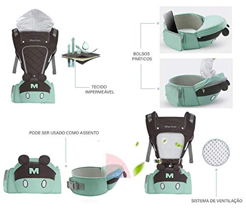 Canguru Ergonômico dos personagens Famosos com Proteção corta vento para o inverno super Fofos Bebê