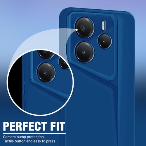 Image of WOW IMAGINE Slim Back Cover for Redmi Note 14 SE 5G | Redmi Note 14 5G | Blade Series Ultra Thin Case with Lightweight Design | Camera Protection | Soft Matte Silicone Flexible Mobile Case - Blue