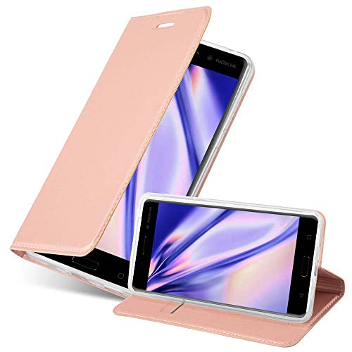 Cadorabo Custodia Libro Per Nokia 1 - Portafoglio Con Chiusura Magnetica, Vani Carte E Funzione Stand - Colore Oro Rosa - 3