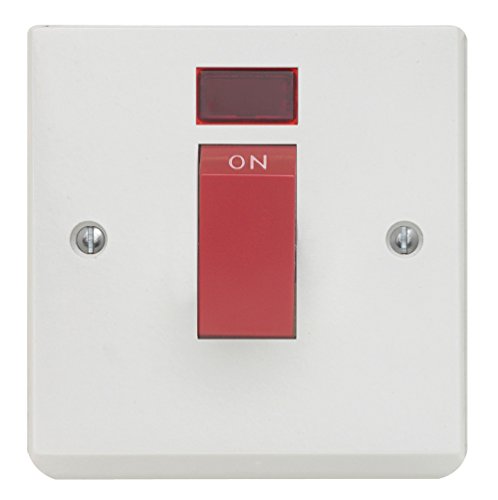 X2757 DP Neon Switched Socket, 1 Gang, 45A