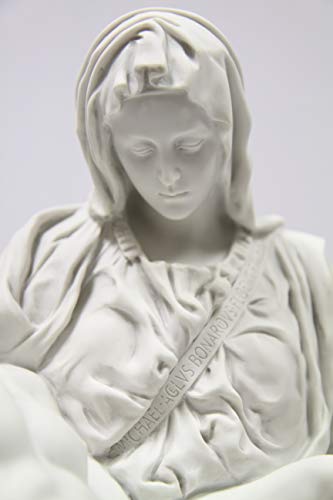 Estatua Pieta Michelangelo 18 pulgadas Jesús Blanco miniatura 5